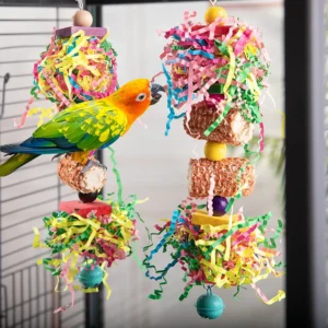 2/3Pcs/lot Bird Parrot Toy Set Colorful Shredder Foraging