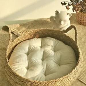 Pure hand-woven rattan cat nest universal warm pad removable washable