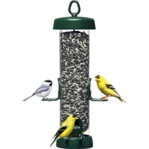 Tube Solution 150 Wild Bird Feeder 4 Seed Ports 2.6 lb Capacity Extra-Wide Perches Easy to Fill and Clean