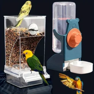Automatic water dispenser for birds parrot feeding parakeet seed container food feeding