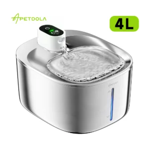 APETDOLA 4L Wireless Cat Water Fountain Auto Sensor Drinking Fountain For Cats Dogs