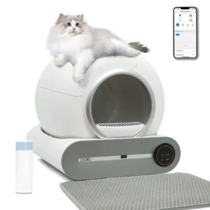 DOEL Self Cleaning Cat Litter Box 65L Automatic Cat Litter Box w/ Trash Bag & Litter Mat