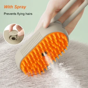 Cat Steam Brush 3 in 1 Electric Spray Cat Hair Brushes USB Rechargeable