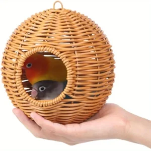 Handwoven Straw Bird Nest Breeding House