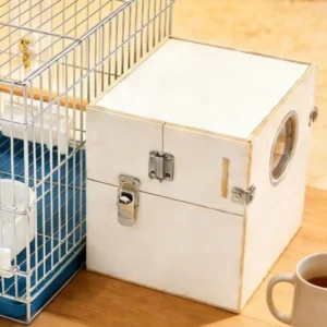 Bird Breeding Cage Cockatiel Budgerigar Hanging Parrot Nest Solid Wood External Parrot Incubator Household Bird Nesting Box