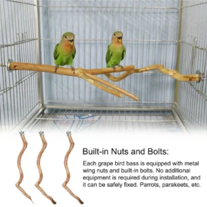 Natural Parrot Perch Bird Stand Tree Stick Paw Grinding Fork